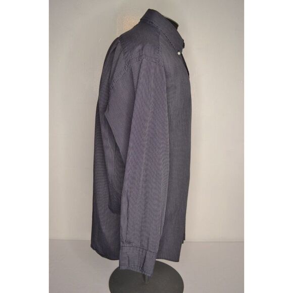 Tommy Hilfiger Men's 16 32-33 Blue Pinstripe Button Down Long Sleeve Shirt - Picture 4 of 11